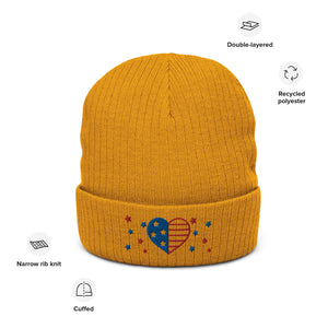 Ribbed knit beanie