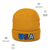 Ribbed knit beanie