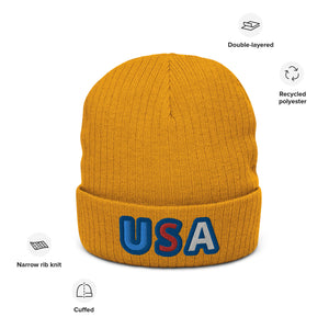 Ribbed knit beanie