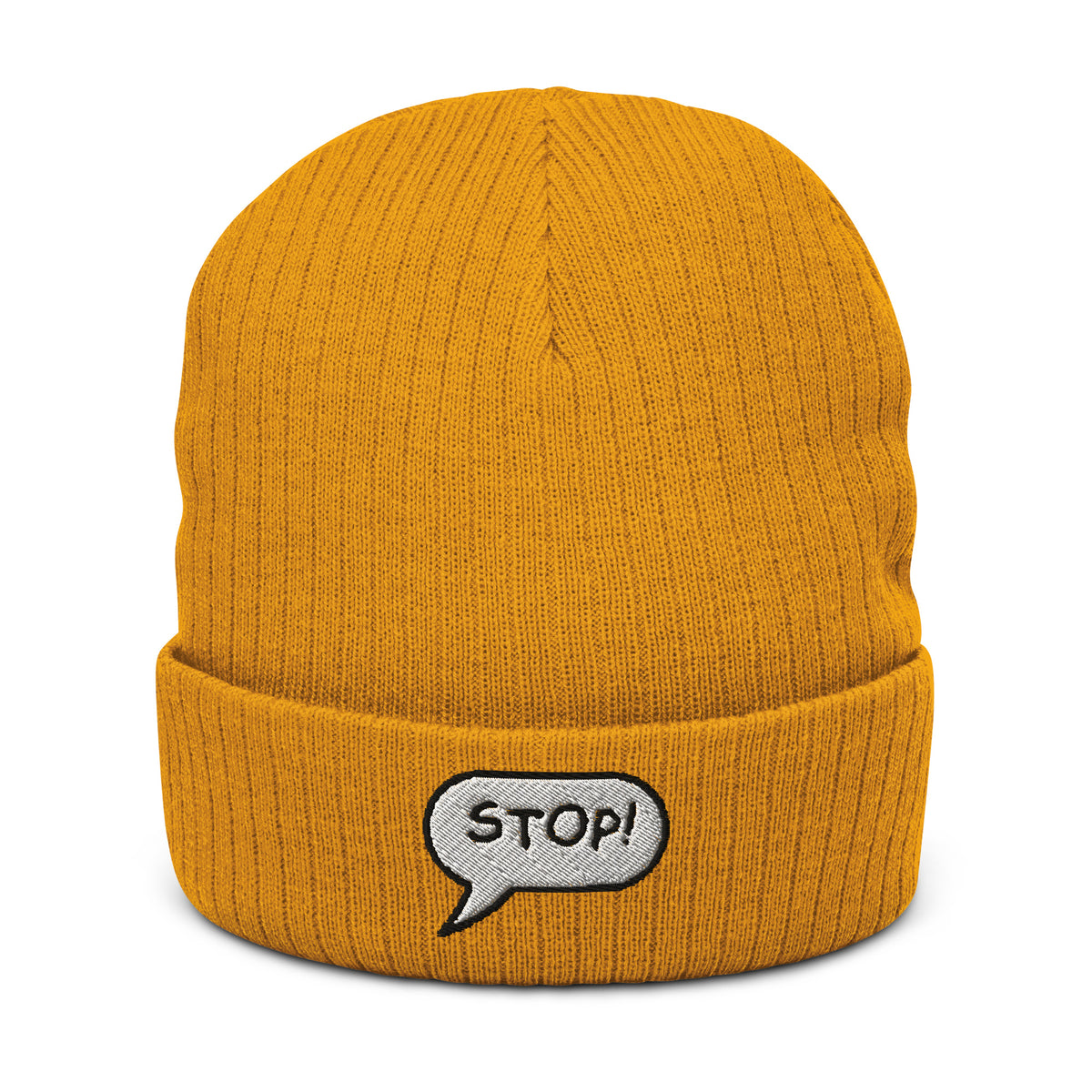 Ribbed knit beanie