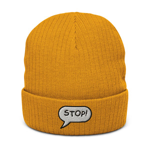 Ribbed knit beanie