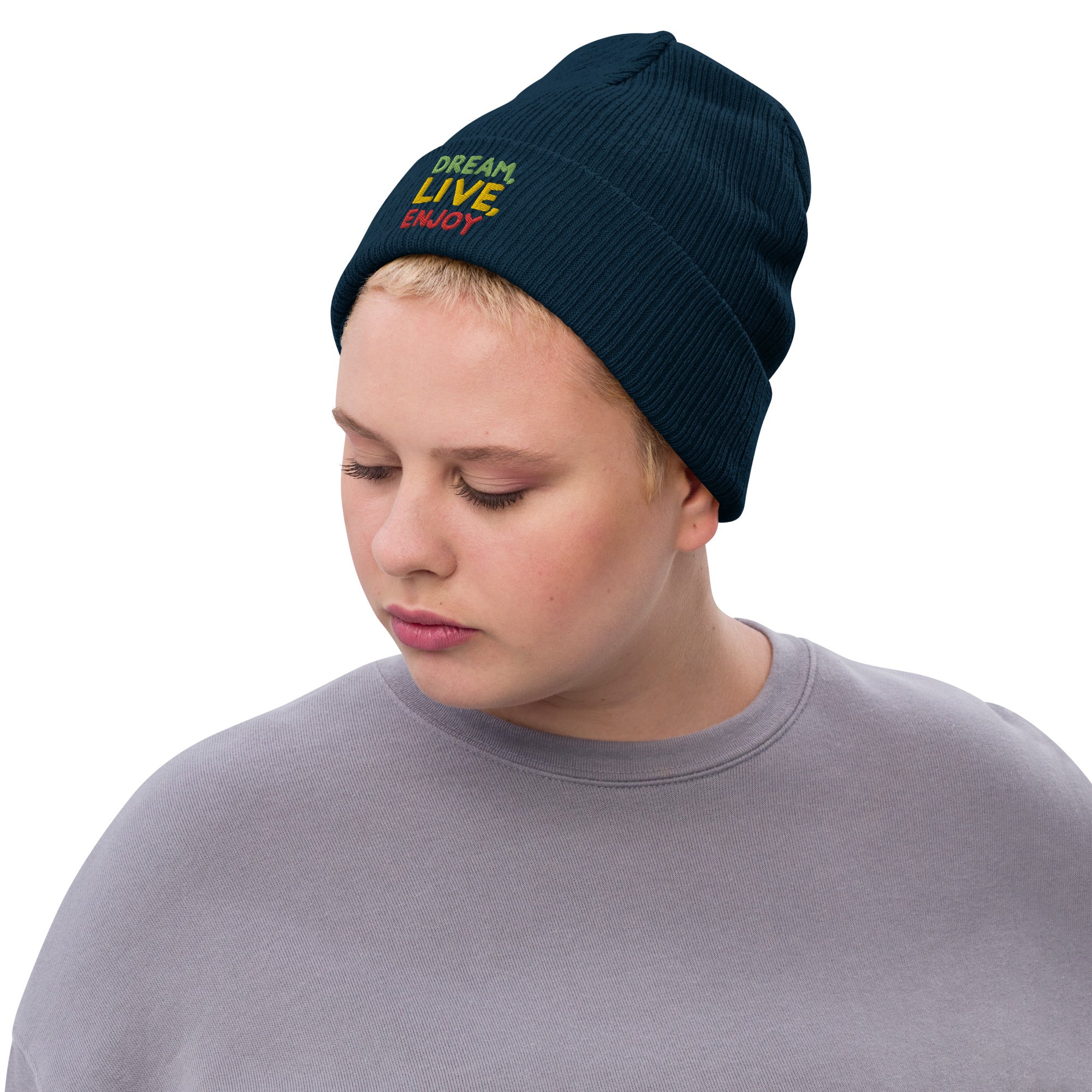 Ribbed knit beanie