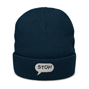 Ribbed knit beanie