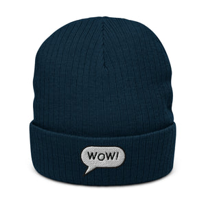 Ribbed knit beanie