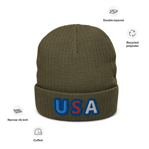 Ribbed knit beanie