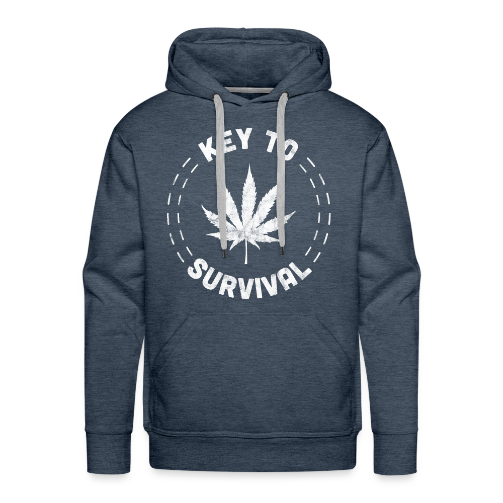 Key To Survival Premium Hoodie - heather denim