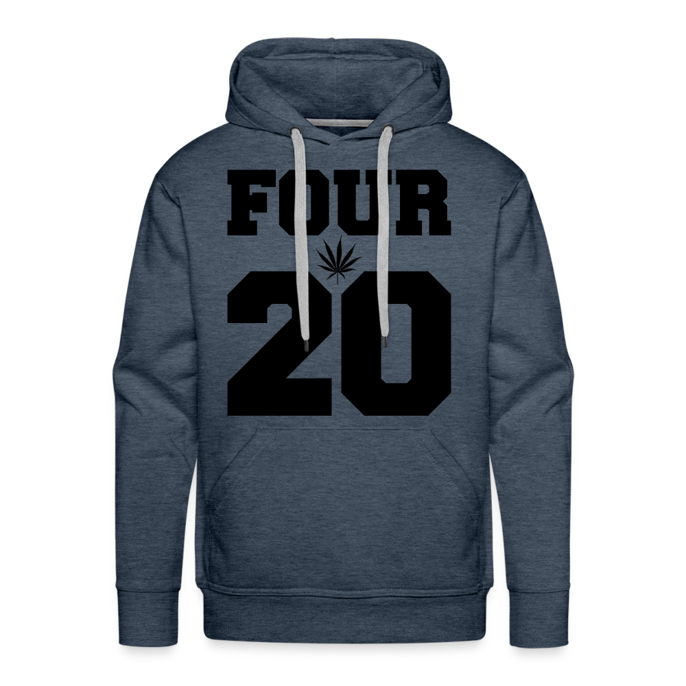 FOUR 20 Premium Hoodie - heather denim