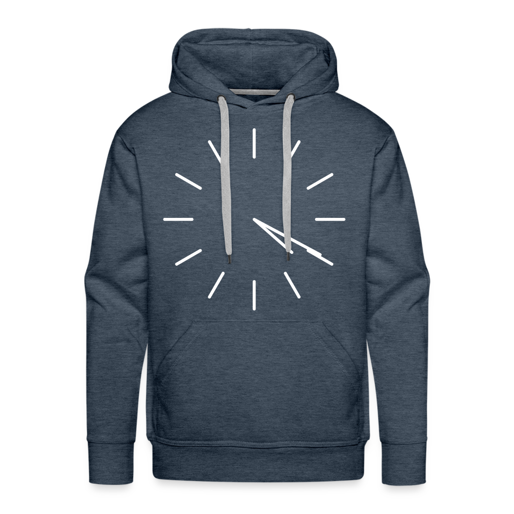 420 Clock Premium Hoodie - heather denim