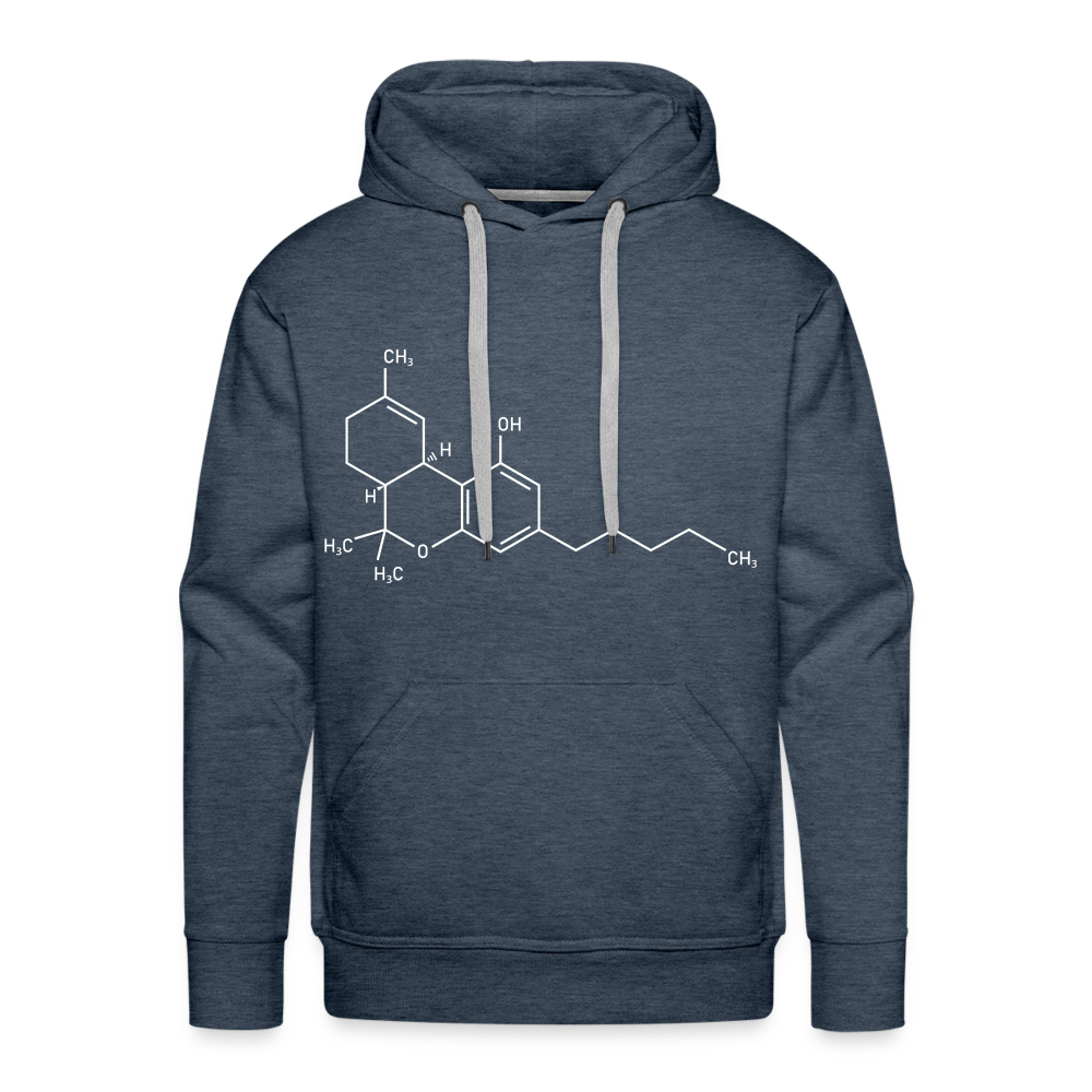 Thc Molecules Premium Hoodie - heather denim