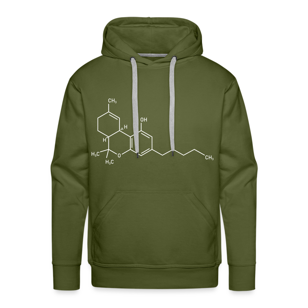 Thc Molecules Premium Hoodie - olive green