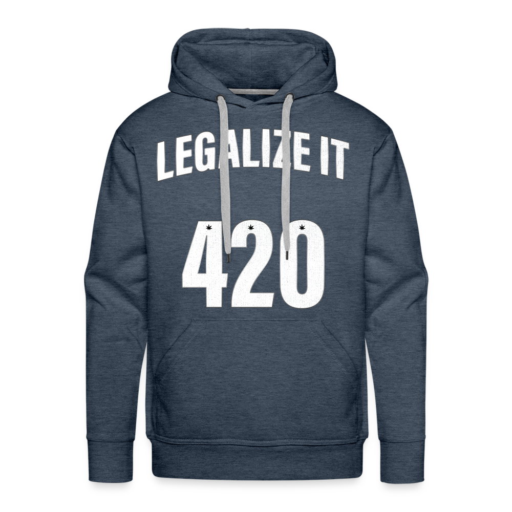 LEGALIZE IT Premium Hoodie - heather denim