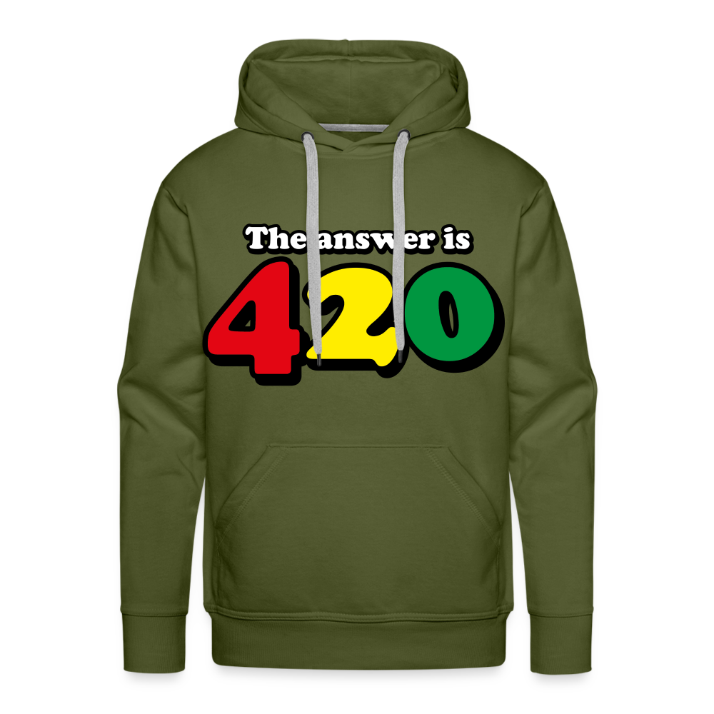 THE ANSWER IS Premium Hoodie - olive green