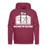 IT'S 420 SOMEWHERE Premium Hoodie - burgundy