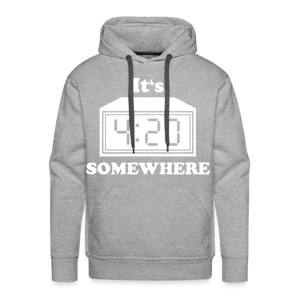 IT'S 420 SOMEWHERE Premium Hoodie - heather grey