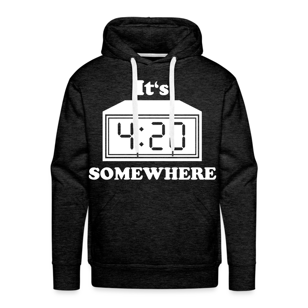 IT'S 420 SOMEWHERE Premium Hoodie - charcoal grey