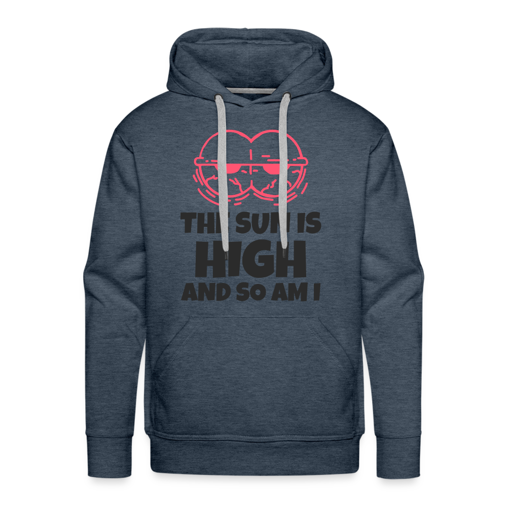 THE SUN IS Premium Hoodie - heather denim