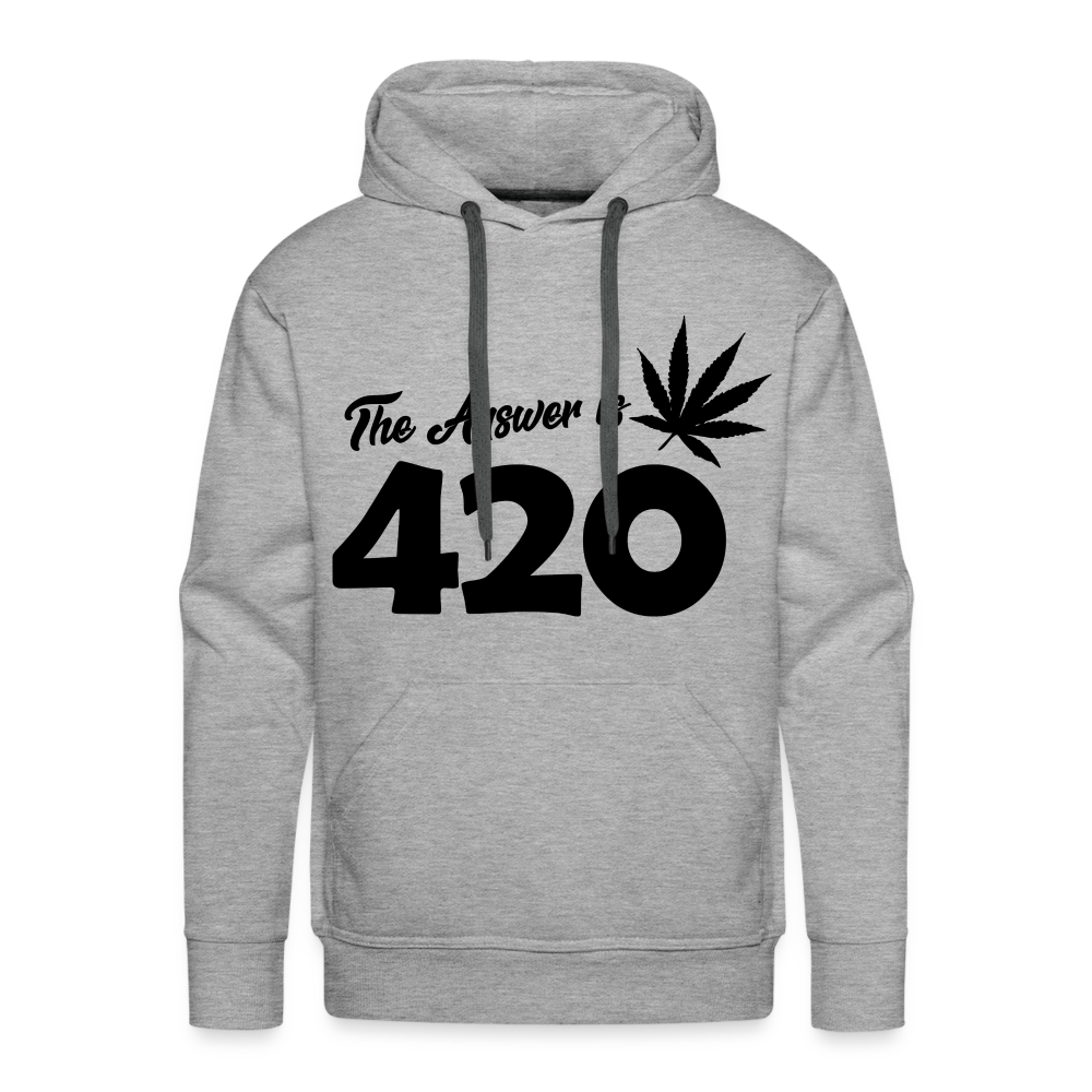 THE ANSWER IS 420 Premium Hoodie - heather grey