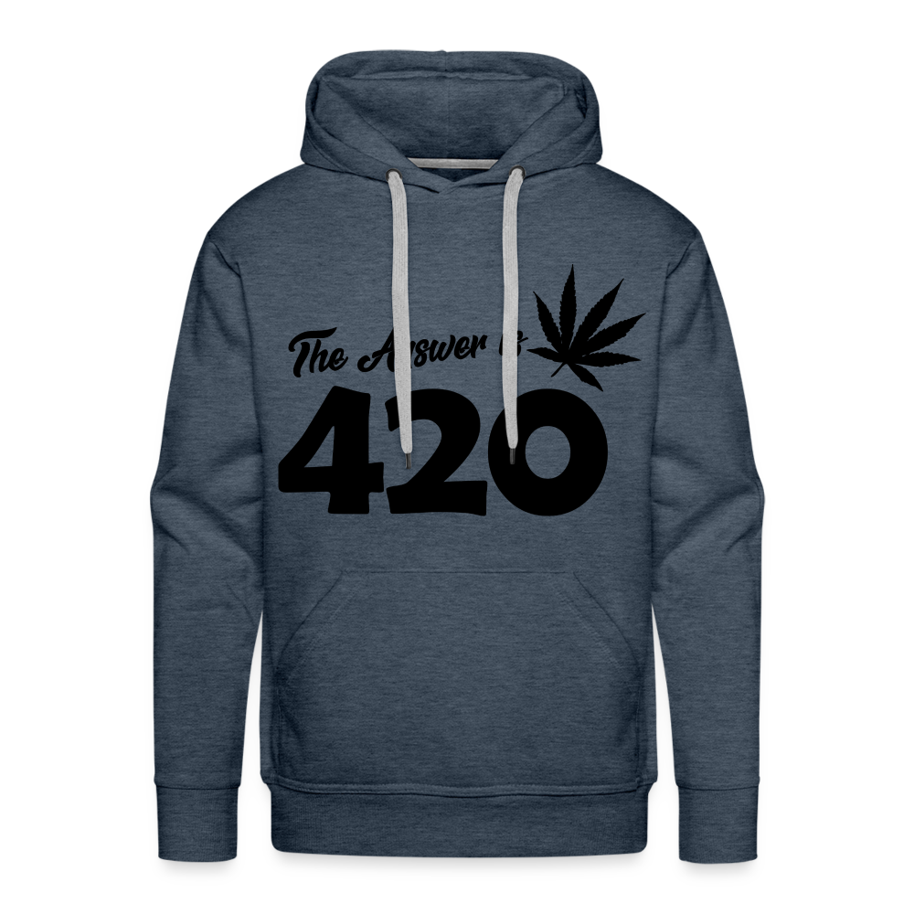 THE ANSWER IS 420 Premium Hoodie - heather denim