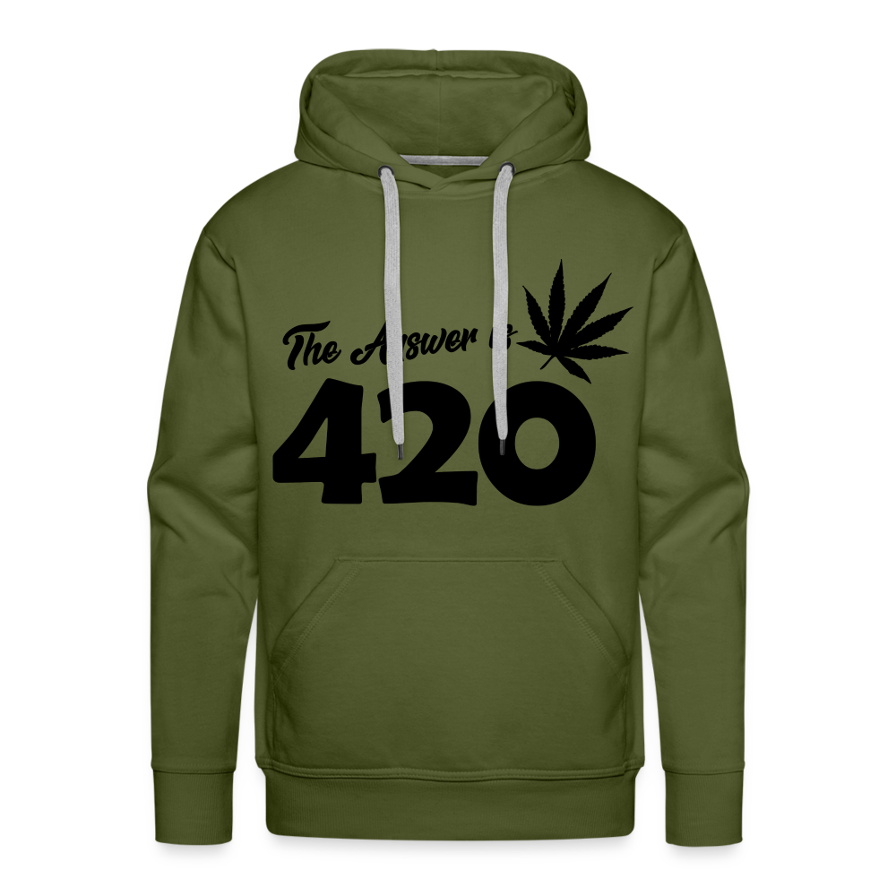 THE ANSWER IS 420 Premium Hoodie - olive green