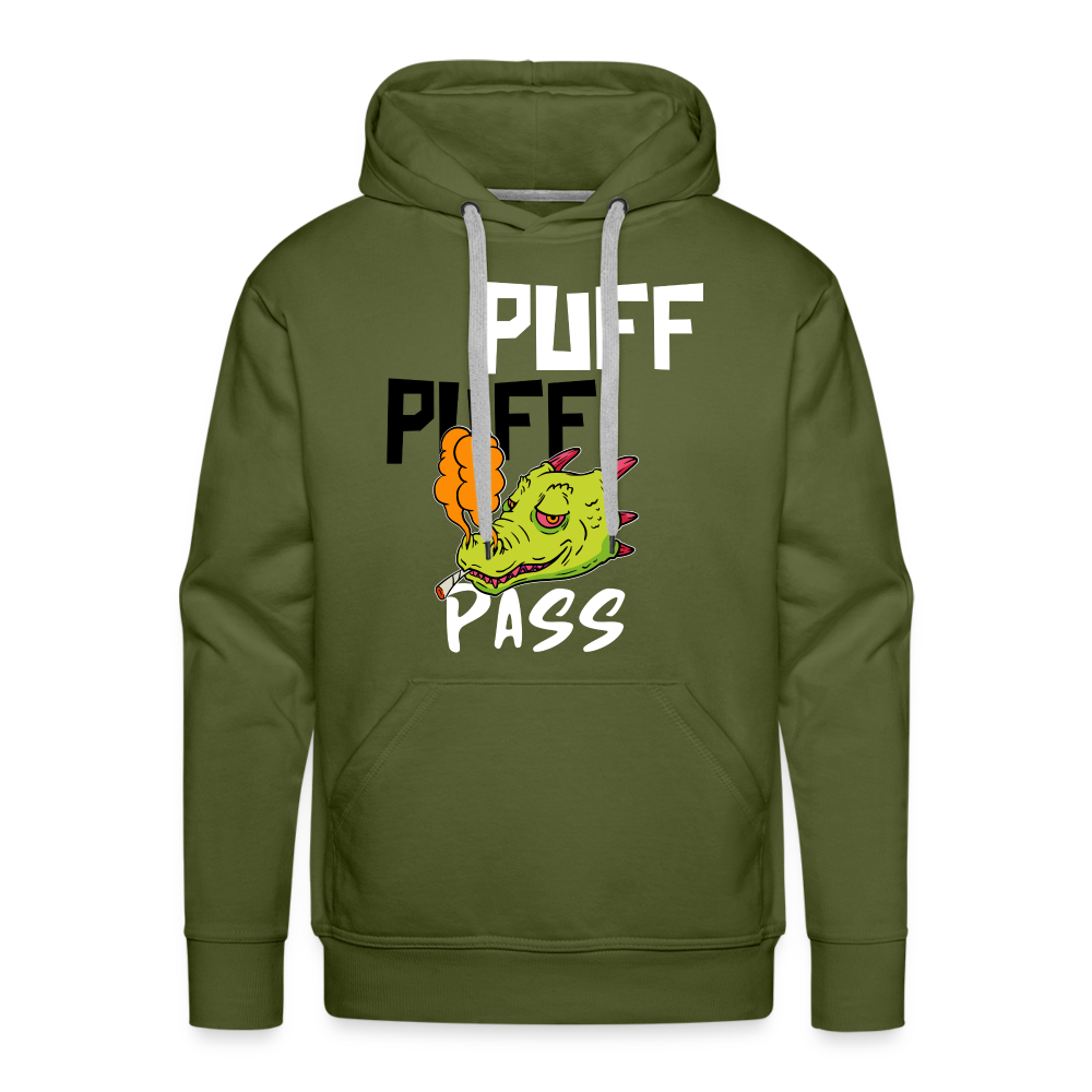 PUFF PUFF PASS Premium Hoodie - olive green