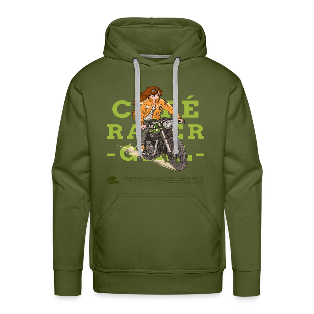 RACER Premium Hoodie - olive green