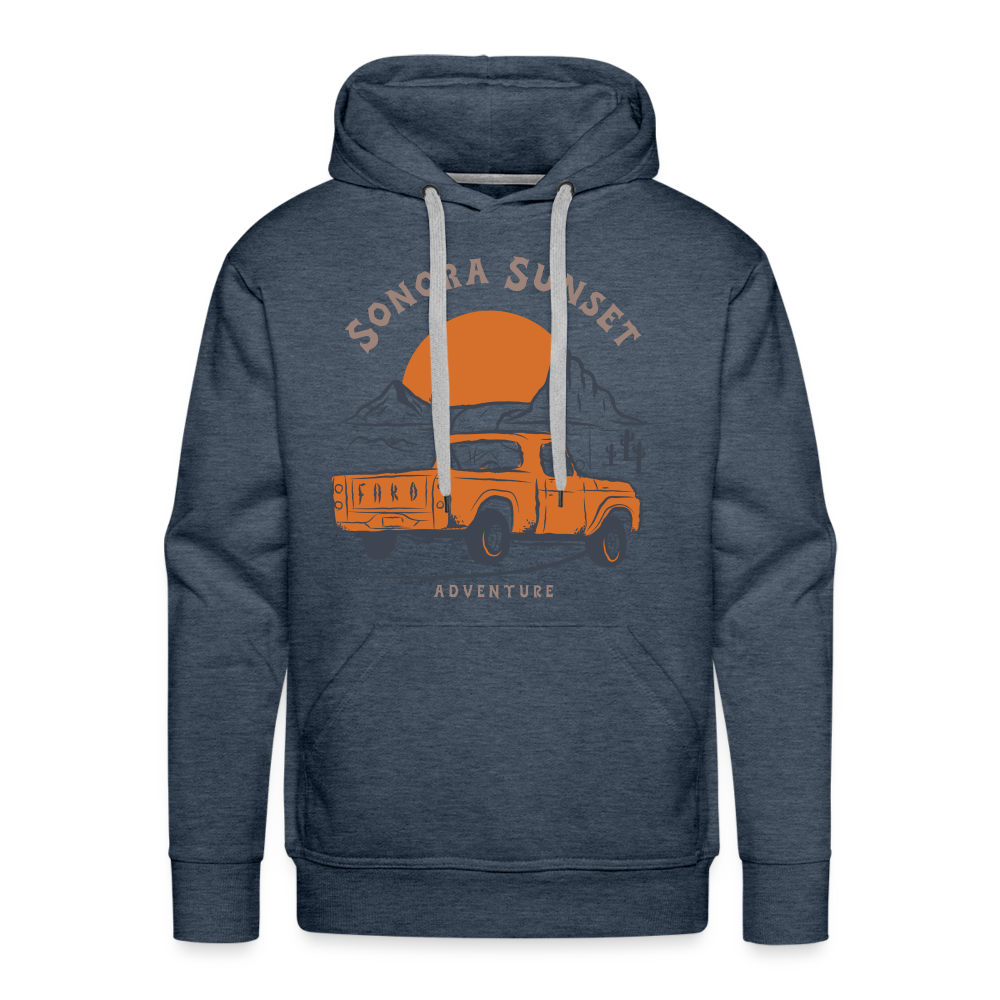 SONORA SUNSET Premium Hoodie - heather denim