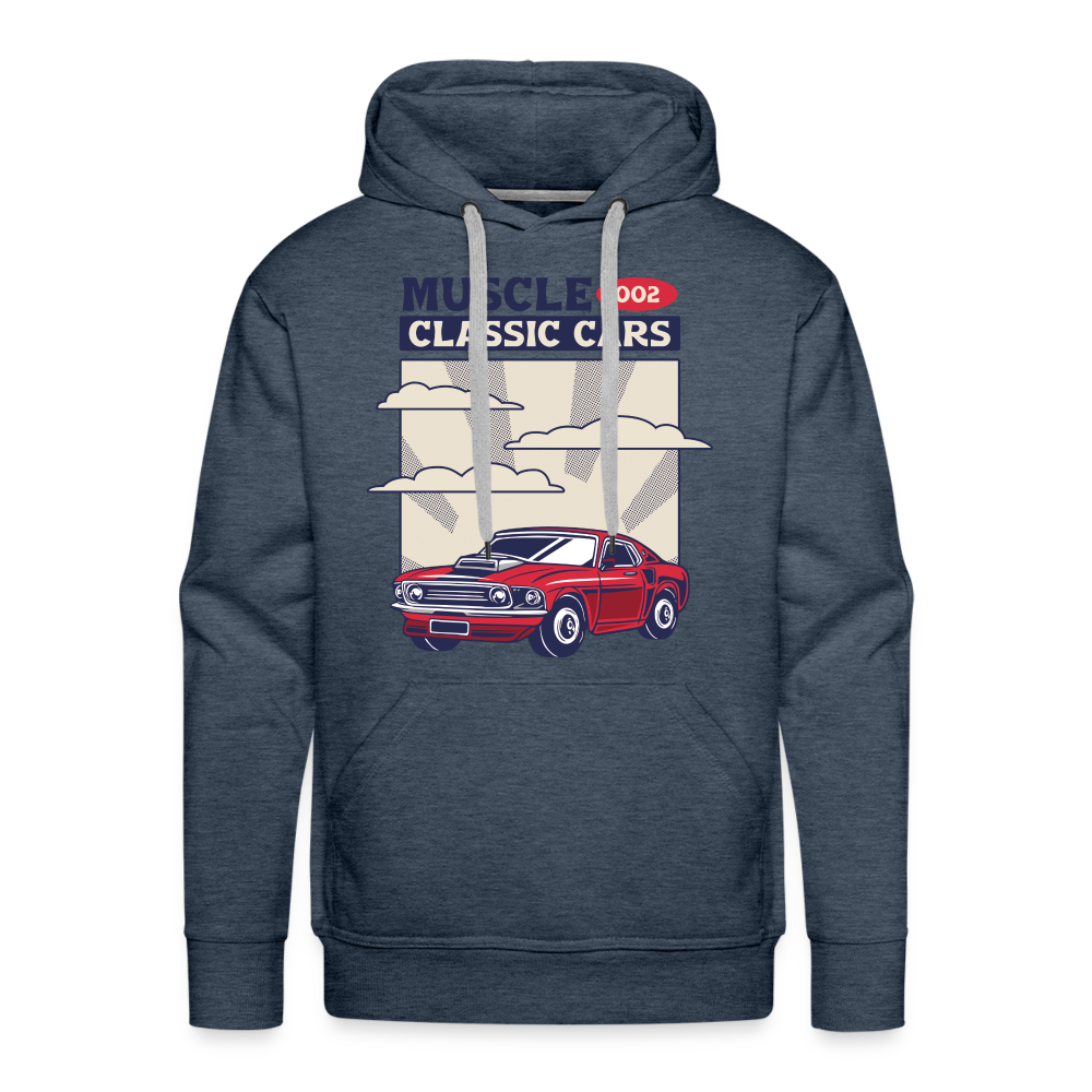 MUSCLE CLASSIC CARS Premium Hoodie - heather denim