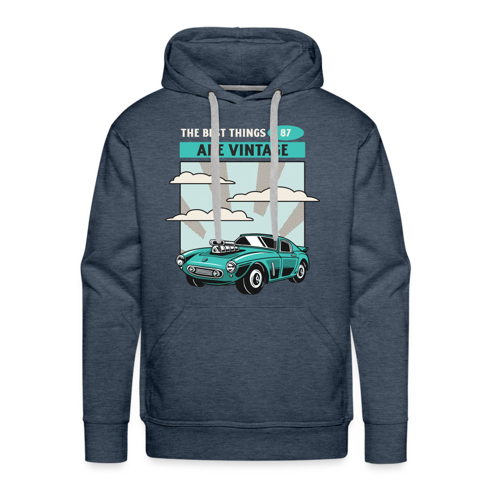 THE BEST THINGS Premium Hoodie - heather denim