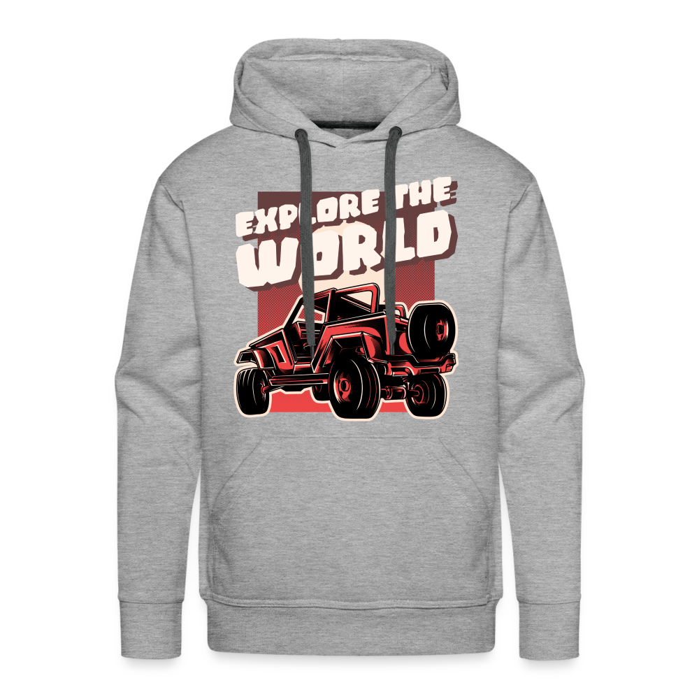 EXPLORE THR WORLD Premium Hoodie - heather grey