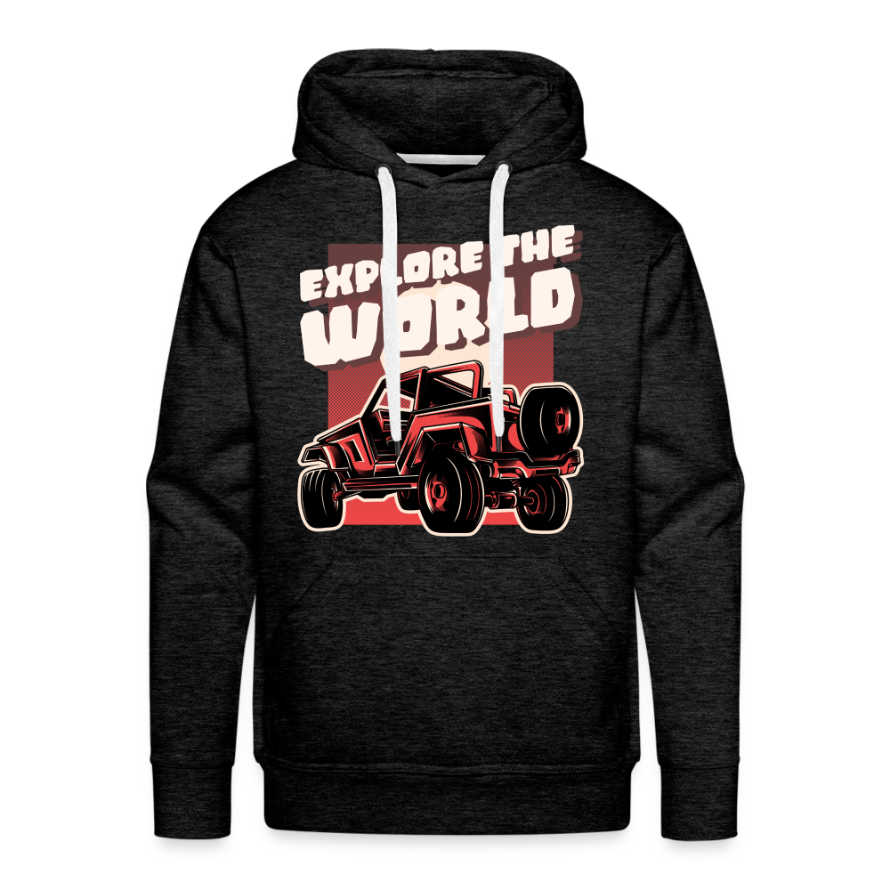 EXPLORE THR WORLD Premium Hoodie - charcoal grey