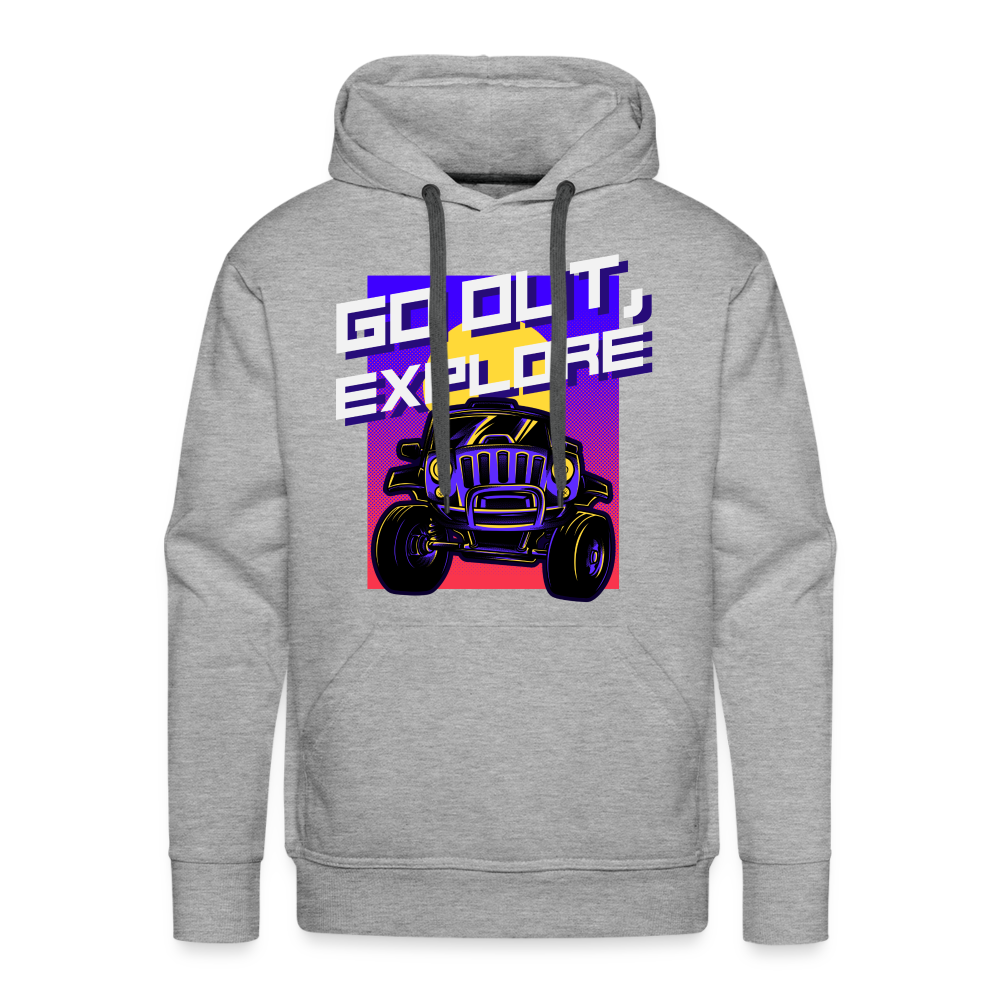 GO OUT, EXPLORE Premium Hoodie - heather grey