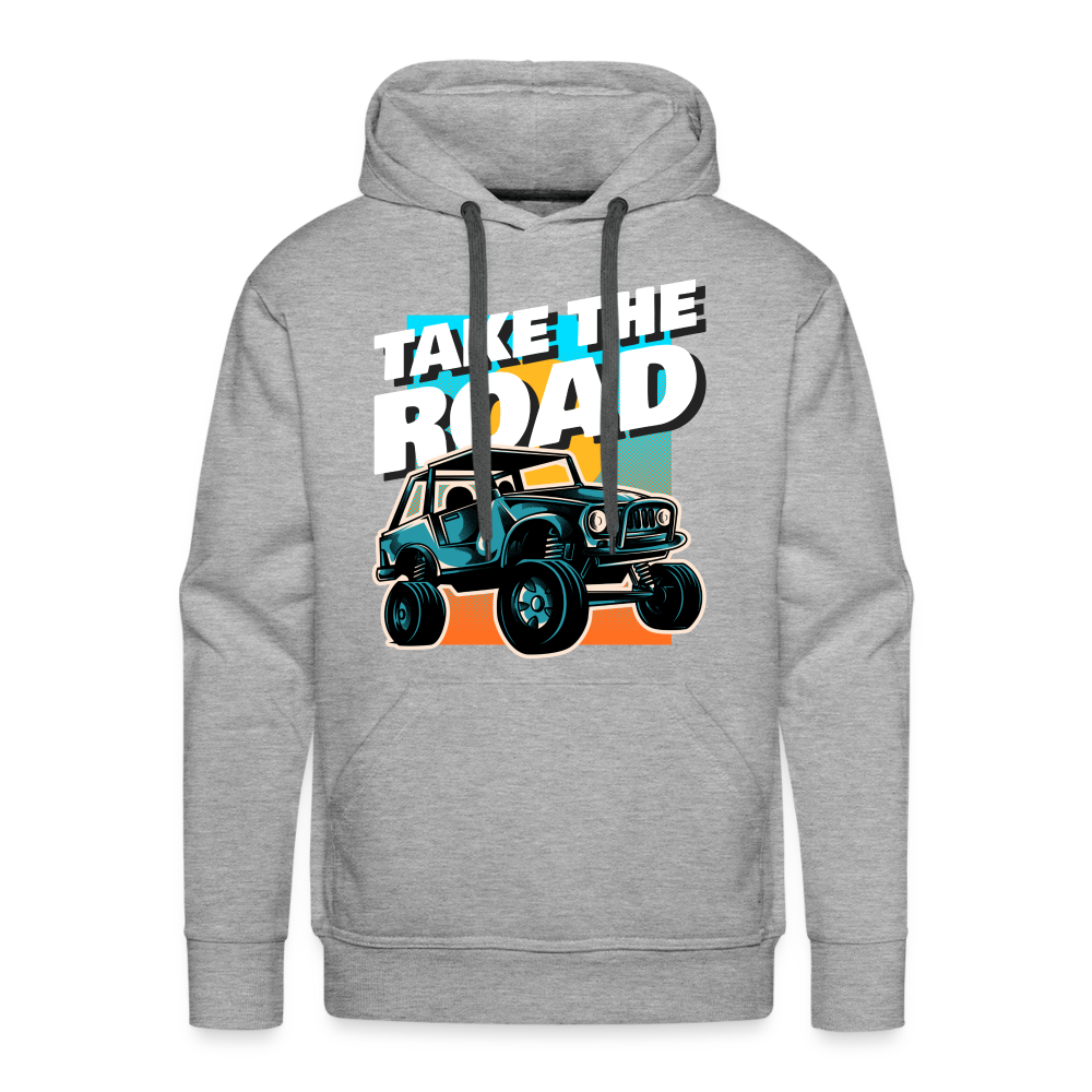 TAKE THE ROAD Premium Hoodie - heather grey