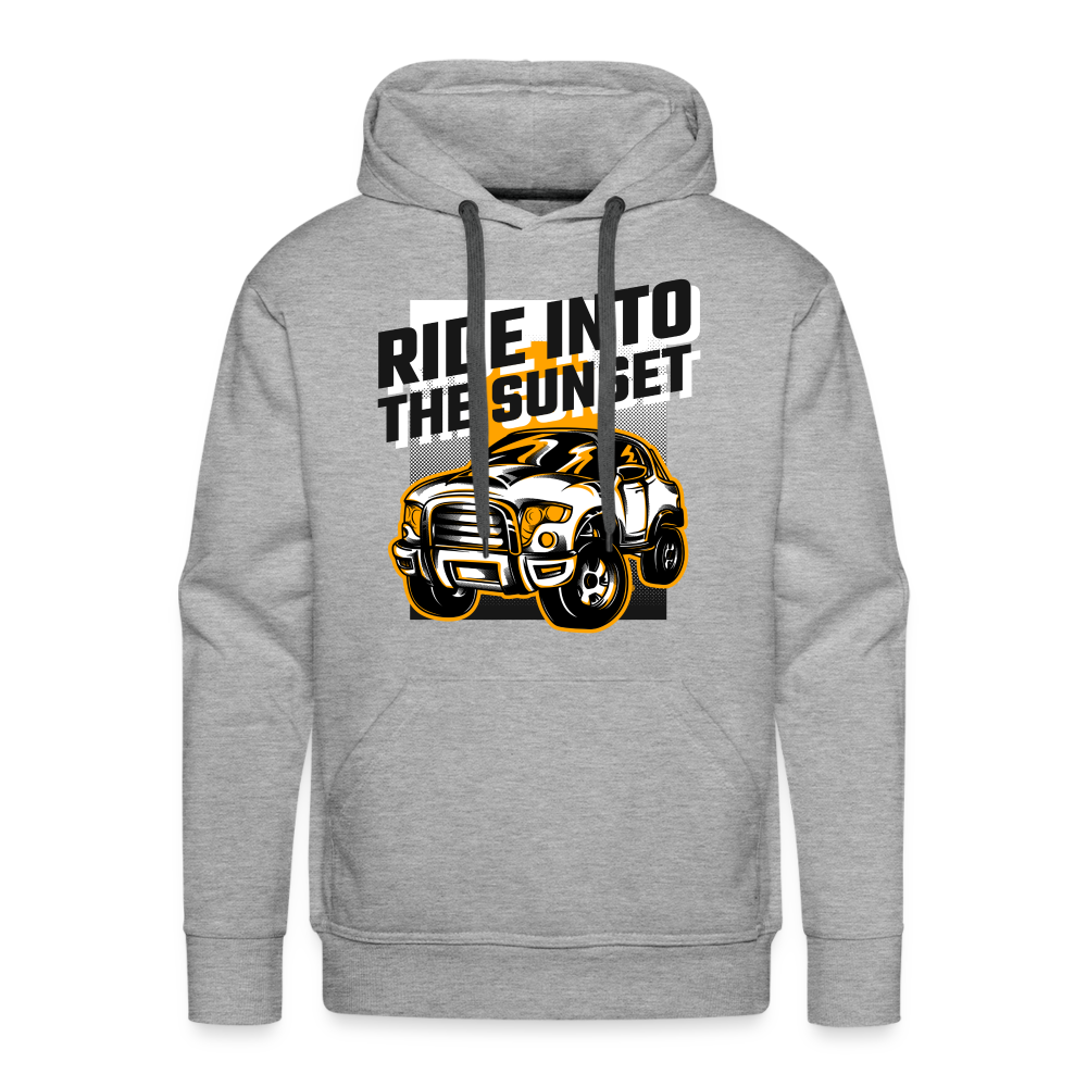 RIDE INTO THE SUNSET Premium Hoodie - heather grey