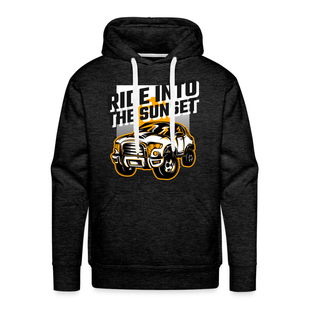 RIDE INTO THE SUNSET Premium Hoodie - charcoal grey