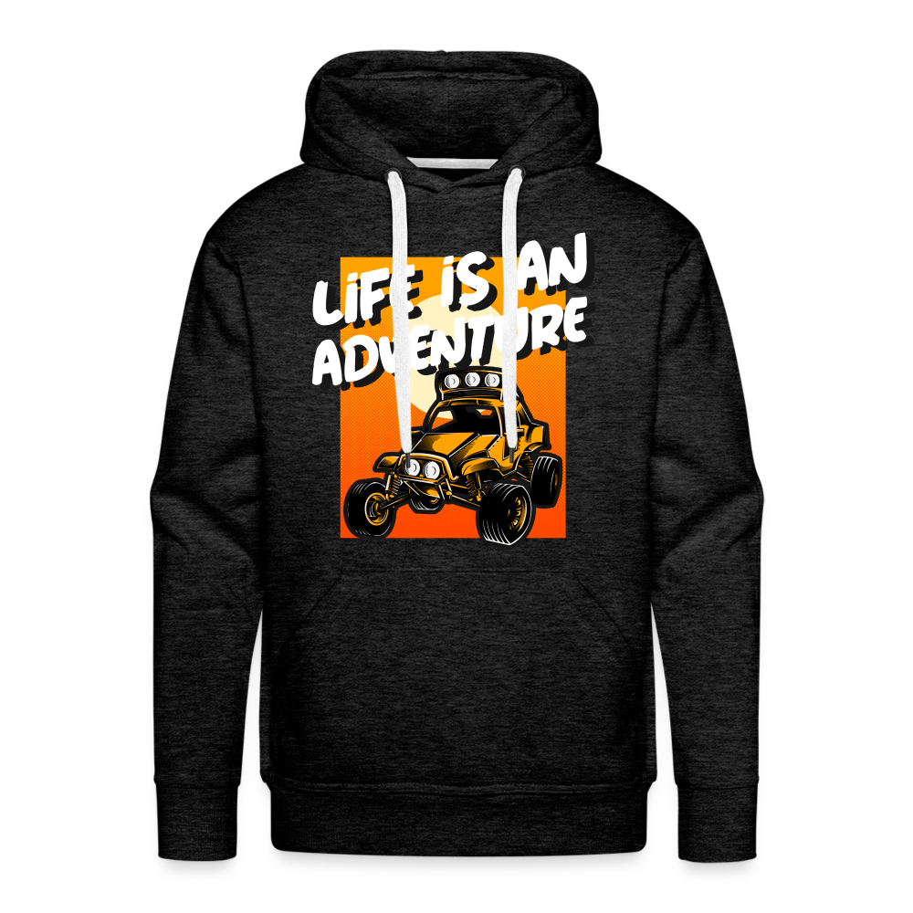 LIFE IS AN ADVENTURE Premium Hoodie - charcoal grey