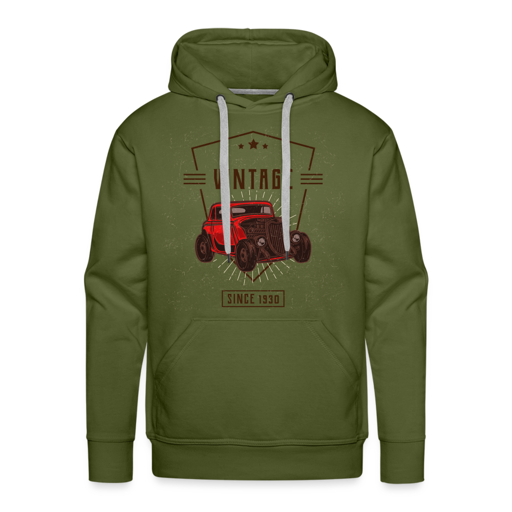 VINTAGE Premium Hoodie - olive green