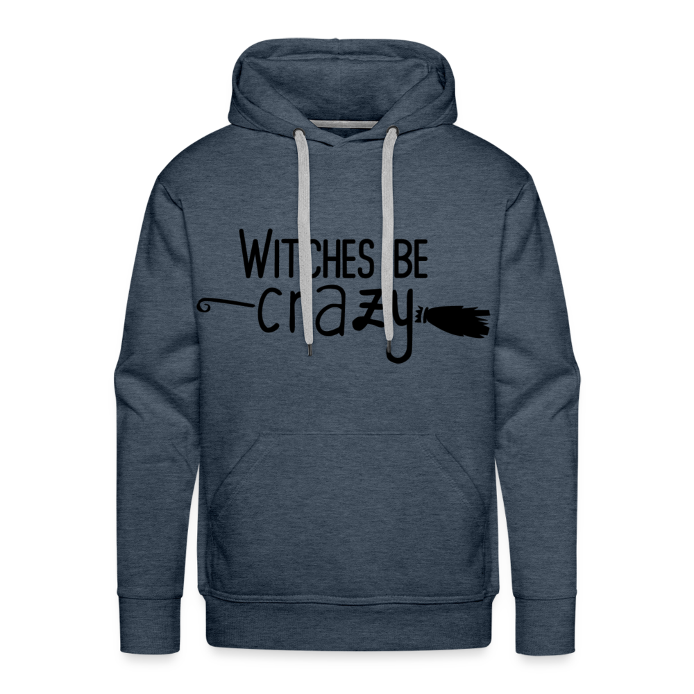 WITCHES BE CRAZY Premium Hoodie - heather denim