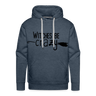 WITCHES BE CRAZY Premium Hoodie - heather denim