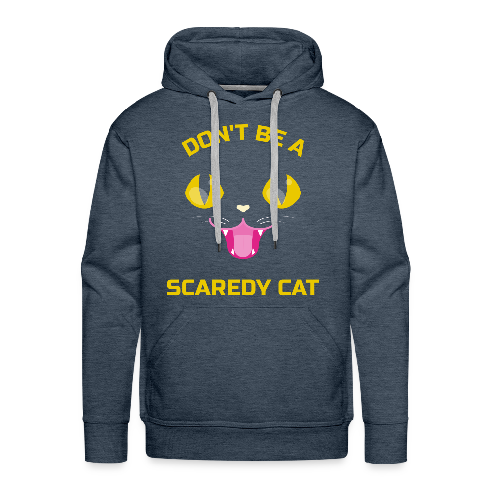 SCAREDY CAT Premium Hoodie - heather denim