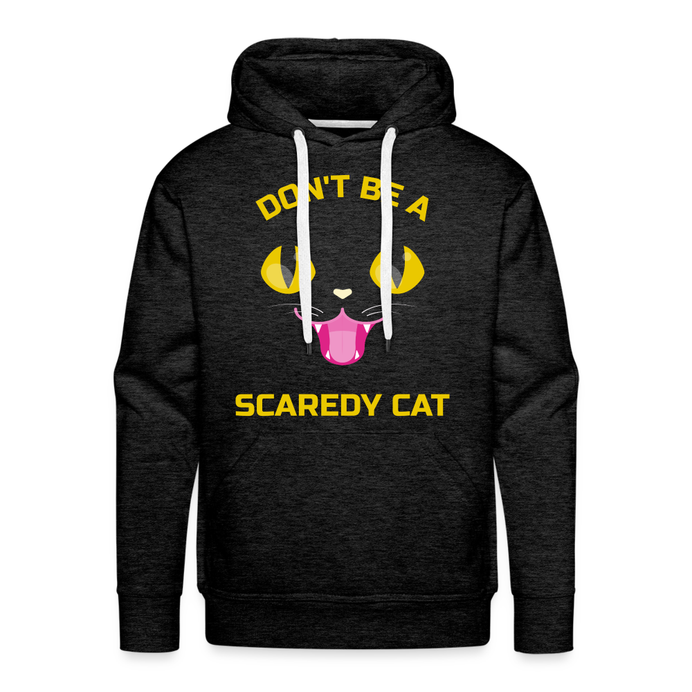 SCAREDY CAT Premium Hoodie - charcoal grey