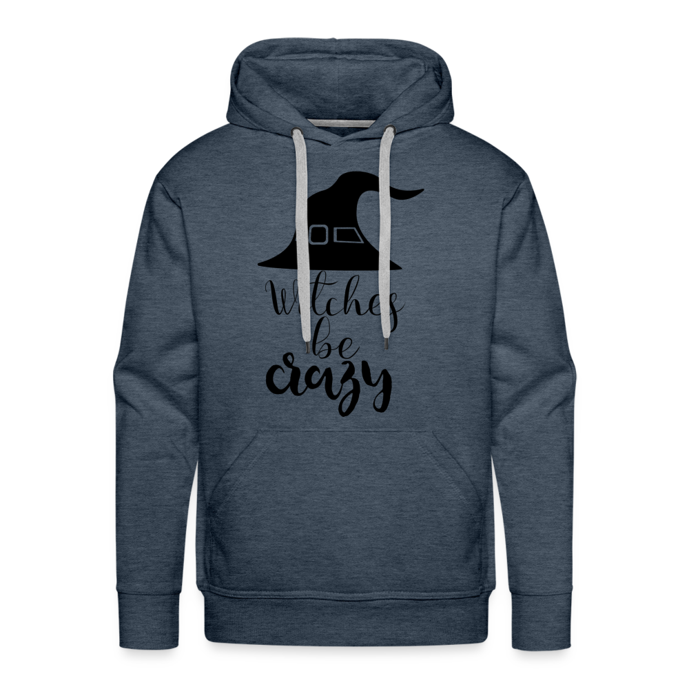 WITCHES BE CRAZY Premium Hoodie - heather denim