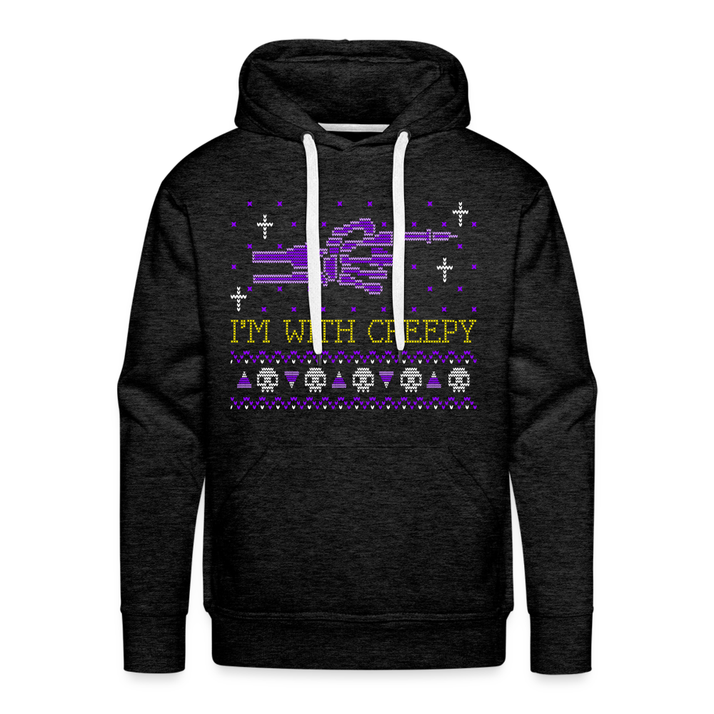 I'M WITH CREEPY Premium Hoodie - charcoal grey