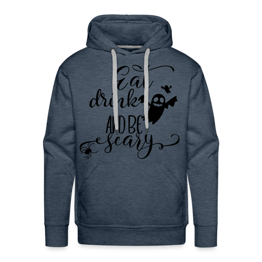 EAT DRINK Premium Hoodie - heather denim