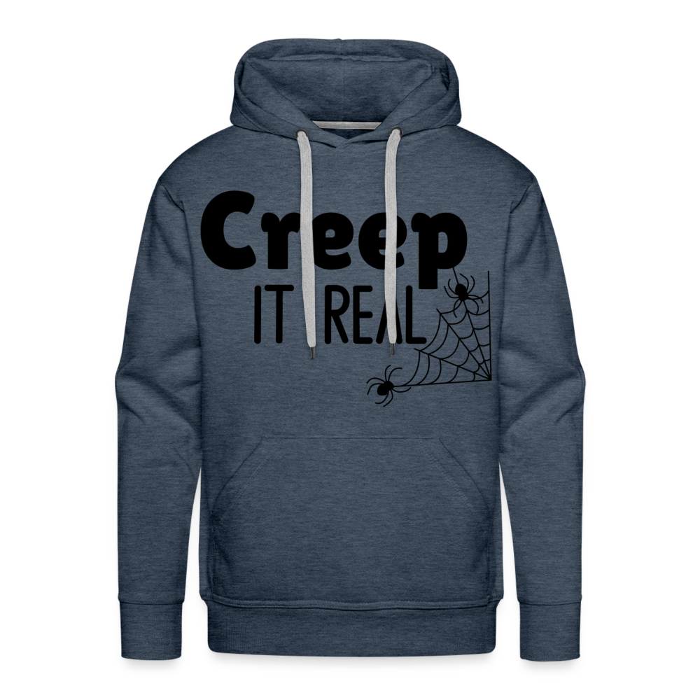 CREEP IT REAL Premium Hoodie - heather denim