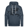 FRIGHT THIS WAY Premium Hoodie - heather denim