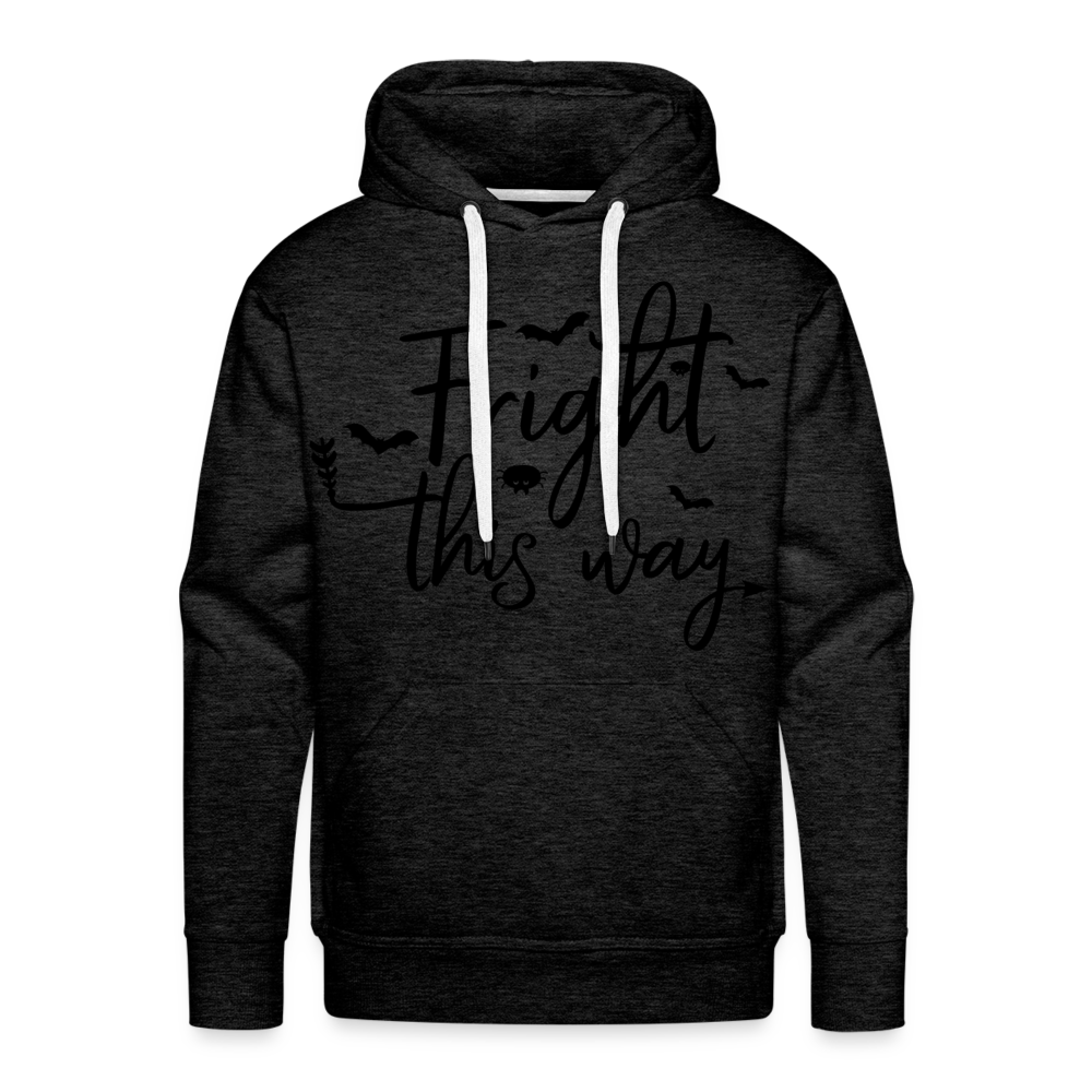 FRIGHT THIS WAY Premium Hoodie - charcoal grey