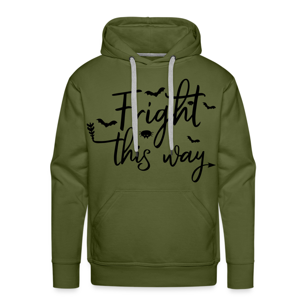 FRIGHT THIS WAY Premium Hoodie - olive green