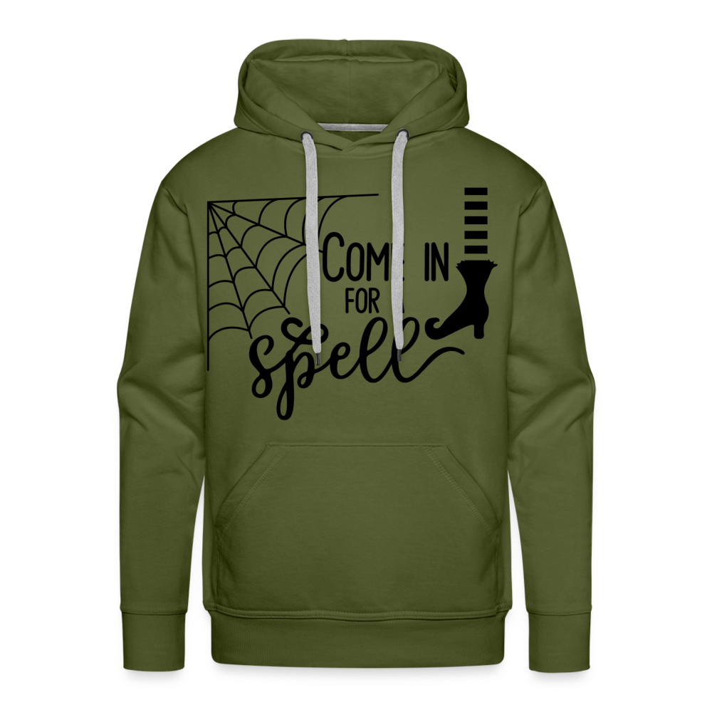 COME IN FOR A SPELL Premium Hoodie - olive green