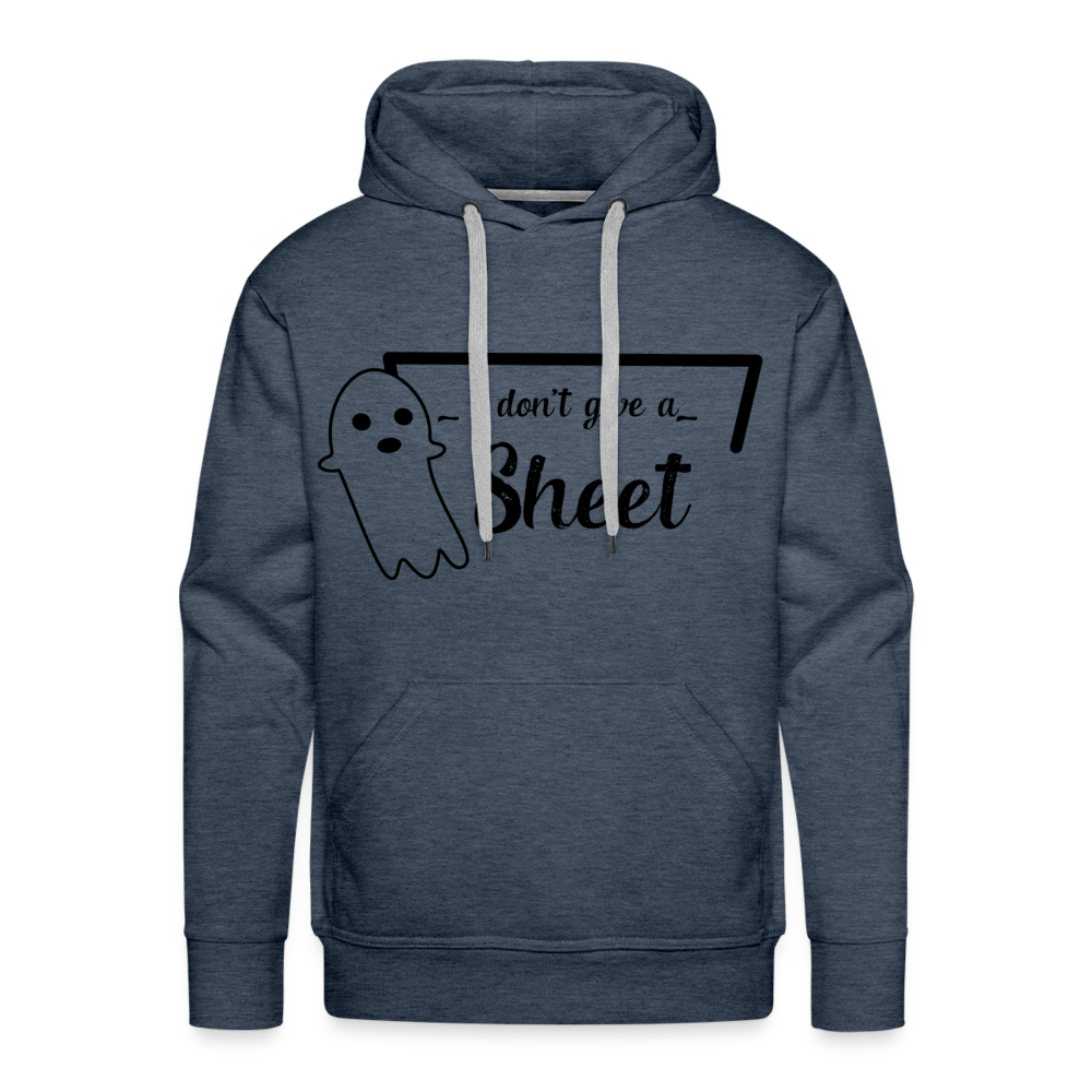 I DON'T GIVE A SHEET Premium Hoodie - heather denim