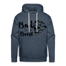 BAD TO THE BONE Premium Hoodie - heather denim